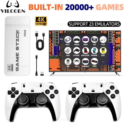 M15 Retro Game Stick mit 20.000+ Spielen & 23 Emulatoren, 4K HDMI - Ausgabe, kabellose Controller, ideal für TV & Beamer. Einfach anschließen & losspielen. - FUXL - Shopify