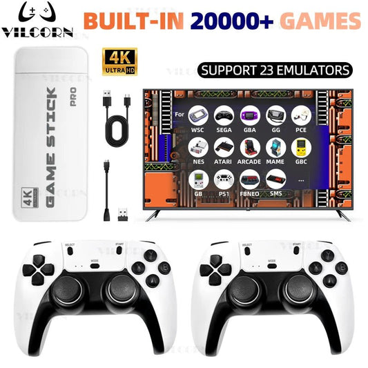 M15 Retro Game Stick mit 20.000+ Spielen & 23 Emulatoren, 4K HDMI - Ausgabe, kabellose Controller, ideal für TV & Beamer. Einfach anschließen & losspielen. - FUXL - Shopify