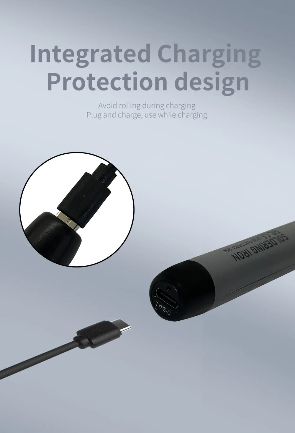 USB-Lötkolben Mini-Lötkolben-Set, tragbar, für den Haushalt, Typ-C-Schnittstelle, 800 mAh Akku, einstellbare Temperatur - FUXL-Shopify 