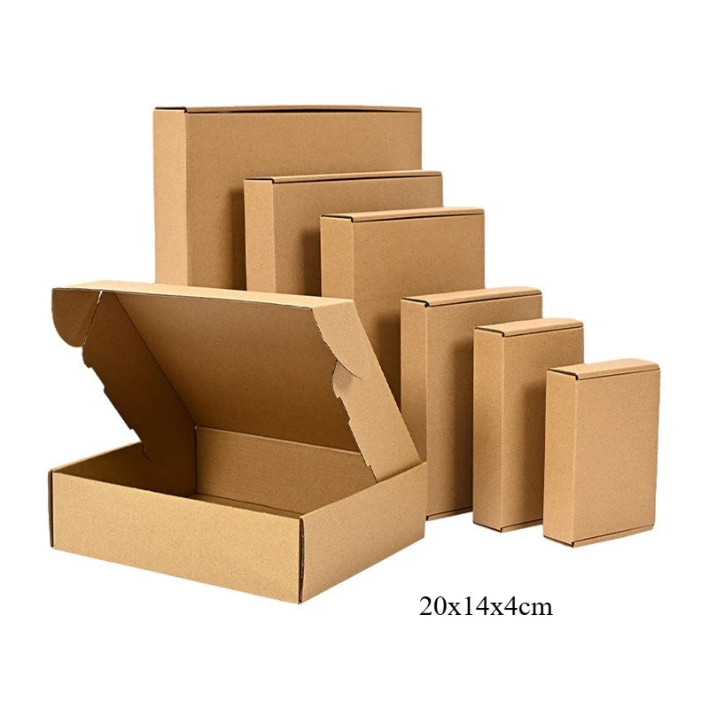 20 Stück Versandkartons aus Wellpappe, für Versandtaschen, braune Versandkartons aus Wellpappe, Versandkarton