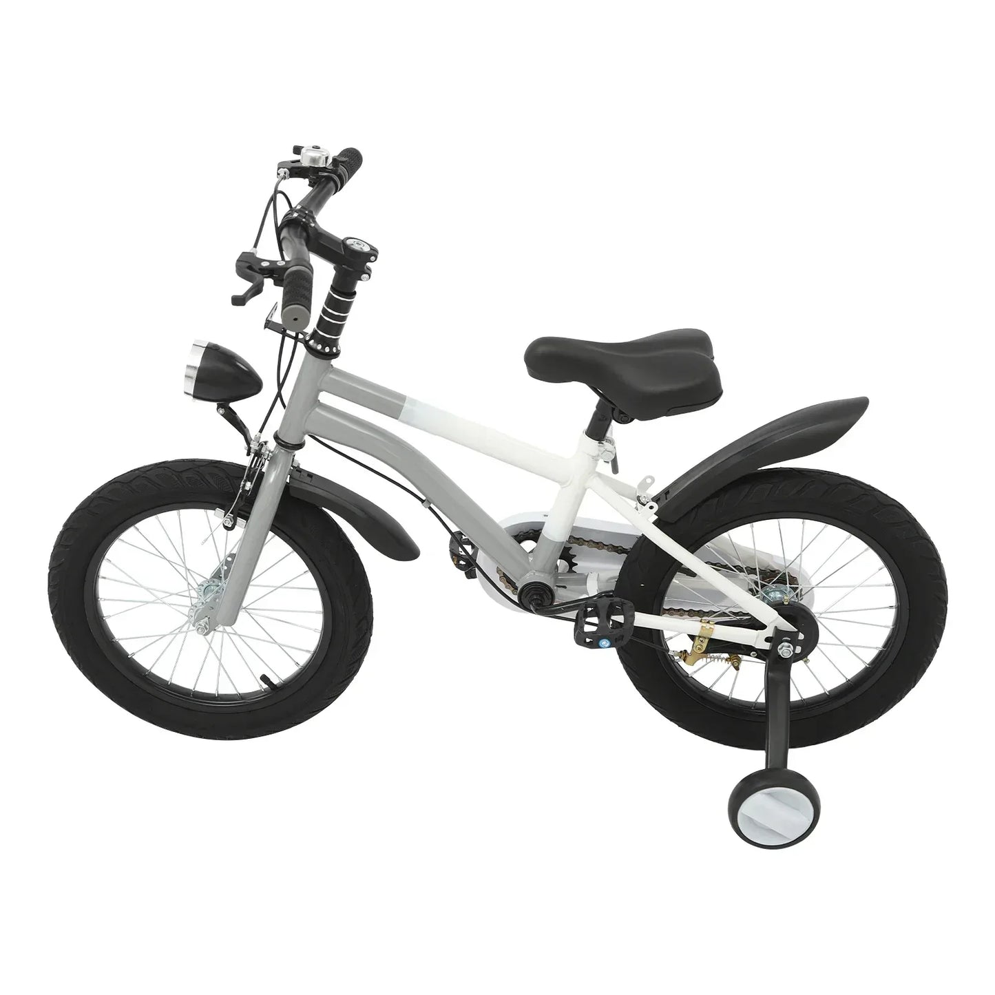 Kinderfahrrad 16 Zoll mit LED-Licht & Stützrädern – Höhenverstellbar für Kinder 5-8 Jahre, bis 60 kg belastbar - FUXLShop
