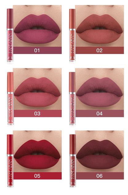 HANDAIYAN 6er Set Flüssig-Lippenstift – Langanhaltender Matt Lipgloss, Nicht Abfärbend – Geschenkbox - FUXL-Shopify 