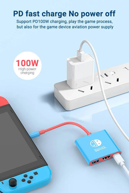 3-in-1 USB-C Hub HDMI 4K 30Hz PD 100W Schnellladung USB 3.0 Dockingstation MacBook Laptop