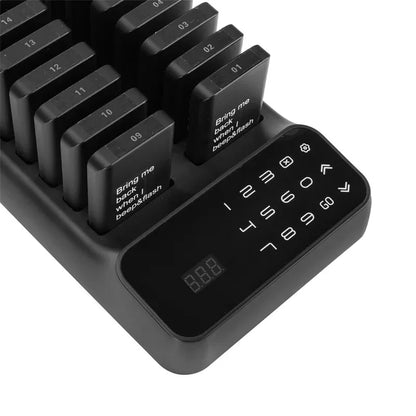 Drahtloses Pager-Rufsystem für Restaurant, Bar & Café – 10 oder 16 Empfänger, EU-Stecker