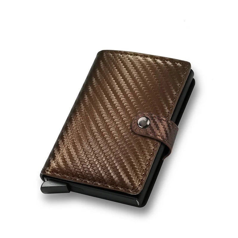 Carbon Fiber Geldbörse Männer – Ultradünne RFID-Blocker Kreditkartenhalter aus Metall  Slim Pop-Up Design  Schwarz - FUXL-Shopify 