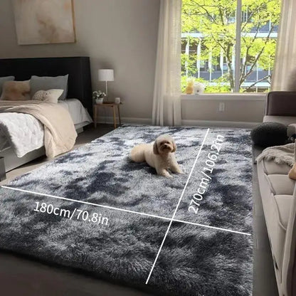Persischer Samt-Teppich – Weicher Plüsch-Teppich, rutschfest, für Schlafzimmer & Wohnzimmer