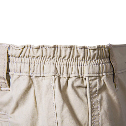 2025 neue Sommer 100% Baumwolle Solide Shorts Männer Hohe Qualität Casual Business Social Elastische Taille Männer Shorts 10 Farben Strand shorts - FUXL-Shopify 