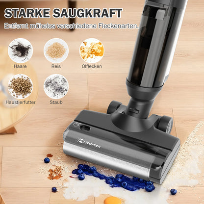 Hearten M01 Staubsauger im Einsatz auf Laminatboden