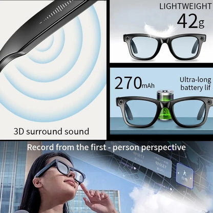 Neue 800 W Pixel Smart Brille mit AI Kamera Mikrokamera Fotografie Videoaufzeichnung Sprachanruf Übersetzung Gradient Sonnenbrille – Produktansicht