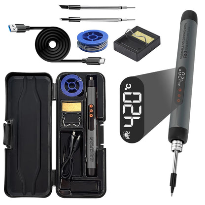 USB-Lötkolben Mini-Lötkolben-Set, tragbar, für den Haushalt, Typ-C-Schnittstelle, 800 mAh Akku, einstellbare Temperatur - FUXL-Shopify 