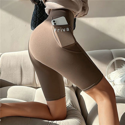 Frauen Yoga Sport Shorts Hohe Taille Fitness Shorts Casual Streetwear Kurze Hosen Weibliche Enge Shorts Für Damen Workout Hosen - FUXL-Shopify 