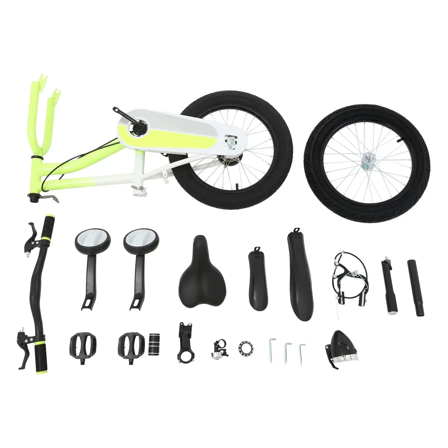 Kinderfahrrad 16 Zoll mit LED-Licht & Stützrädern – Höhenverstellbar für Kinder 5-8 Jahre, bis 60 kg belastbar - FUXLShop