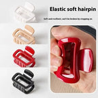 Vibrante rote flexible silikon-haarklammer mit glänzendem finish und modernem design für besondere anlässe online bestellen
