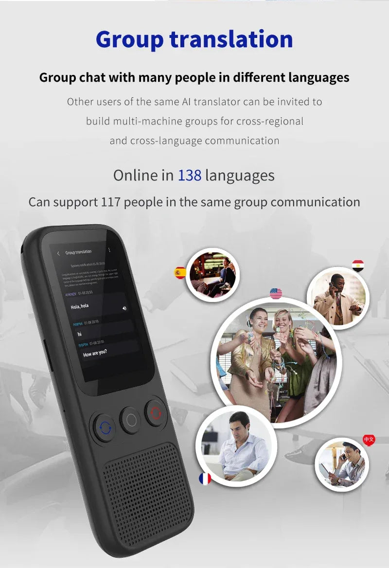 Sprachübersetzer S80 – 138 Sprachen, WiFi & Offline, Fotoübersetzung, Touchscreen