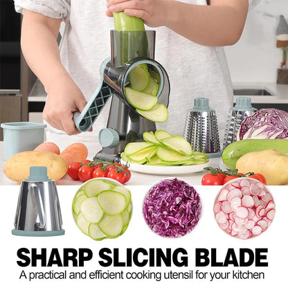 FUXL 3-in-1-Käsereibe, vielseitiger manueller Gemüseschneider, Erdnussmühle, Käse- und Gemüsezerkleinerer, transparent, JT242 - FUXL-Shopify 