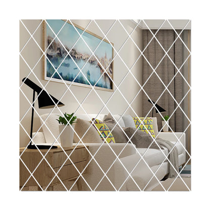 3D-Spiegelaufkleber, DIY-Acryl-Dreiecke, selbstklebende Diamanten, Wandspiegelaufkleber für Wohnzimmer, Heimdekoration, 10/17/32/58 Stück