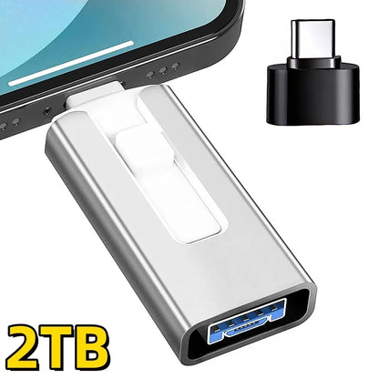 4-in-1 USB-Stick für iPhone, iPad, Android & PC – USB 3.0, 256 GB bis 2 TB