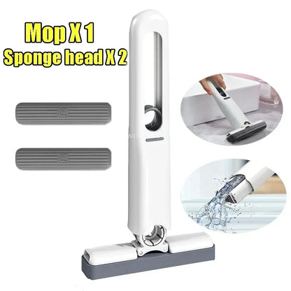 Schwamm Stroh Reinigung Kleine Reiniger Mini Mopp Leistungsstarke Squeeze Falten Hause Selbst-quetschen Boden Waschen Mops Saubere Werkzeuge - FUXL-Shopify 