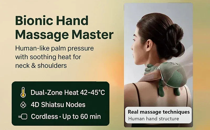 Nackenmassagegerät N7 Bionisch – 3 Modi Knetmassage - FUXLShop