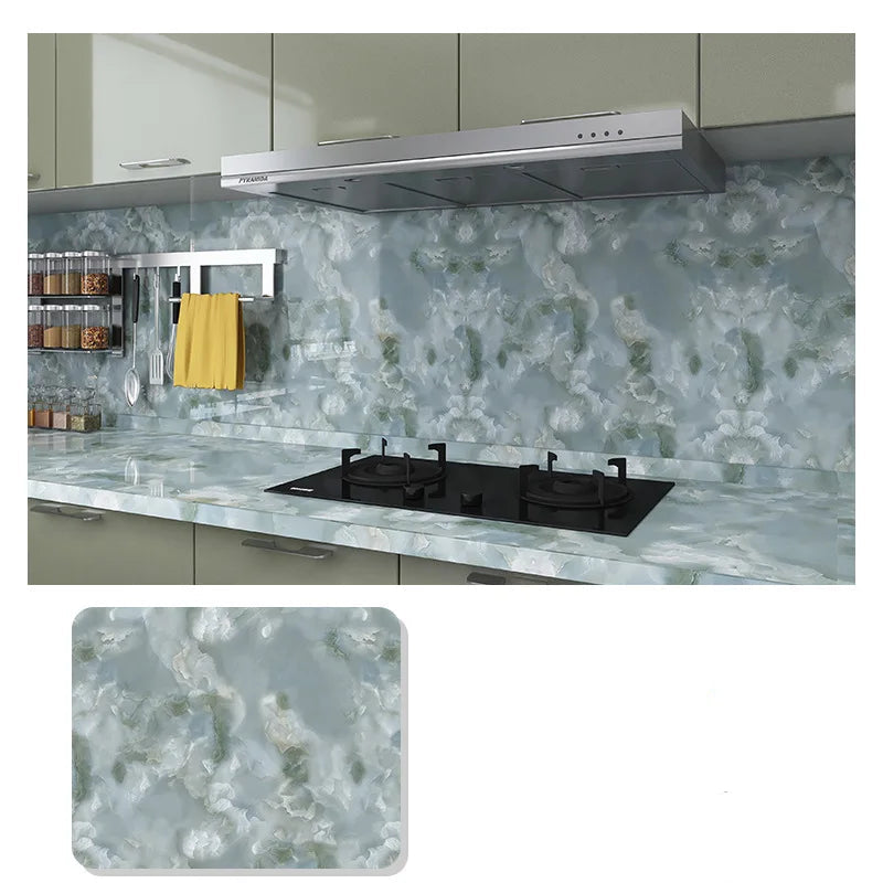 Wasserdichte Marmor Vinylfolie 60cm - Selbstklebende Tapete für Bad & Küche