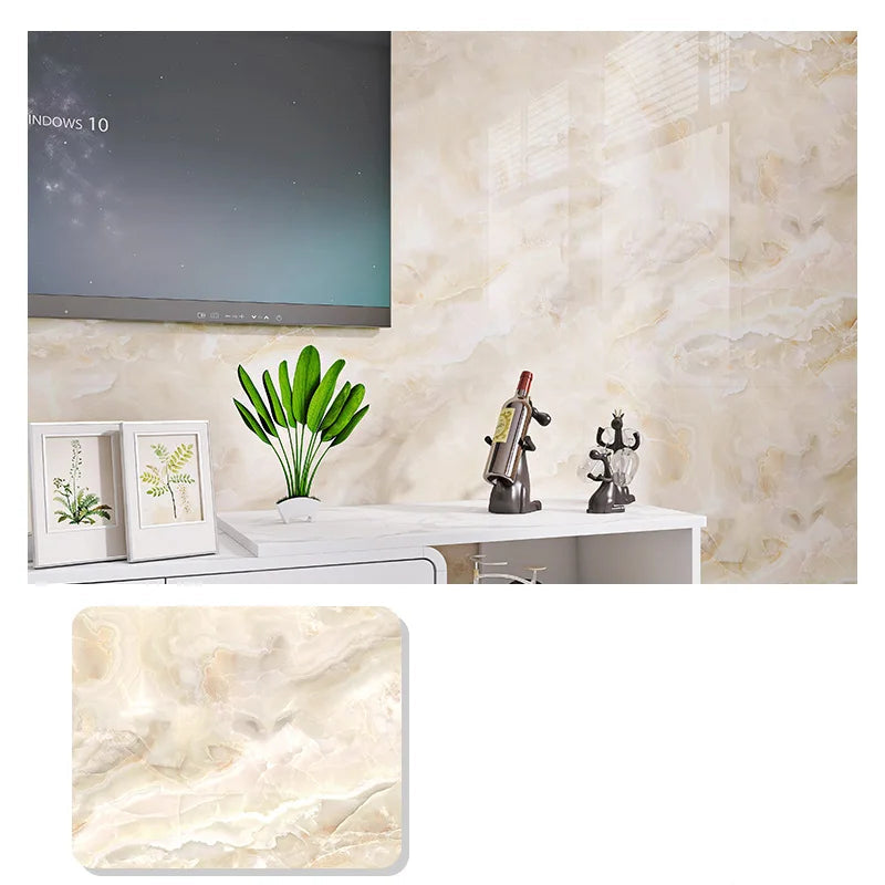 Wasserdichte Marmor Vinylfolie 60cm - Selbstklebende Tapete für Bad & Küche