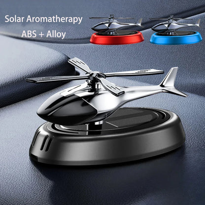 Solarbetriebener Rotationshubschrauber, Solar-Aromatherapie, Auto-Lufterfrischer, Legierung + ABS, Holzduft, Auto-Aroma-Diffusor - FUXL-Shopify 