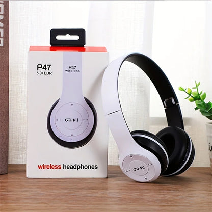 Stereo P47 Headset 5,0 Bluetooth Headset Falt serie Wireless Sportspiel Headset für iPhone Xiaomi - FUXL-Shopify 