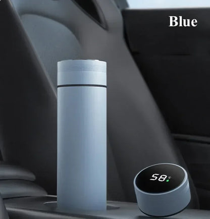 Thermoskanne 500ml LED-Temperaturanzeige Edelstahl Vakuumisoliert Outdoor Trinkflasche Geschenk - FUXLShop