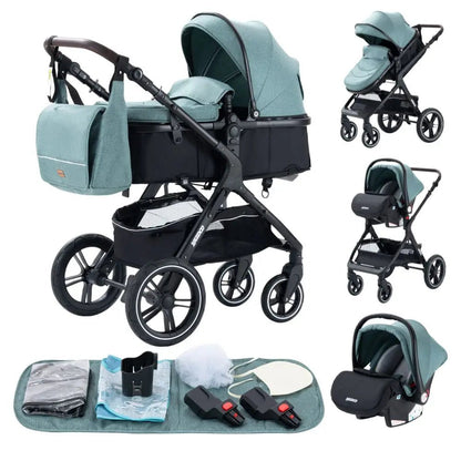 Poussette Luxueuse 3' und 1 Pour Nouveau - Ne,pade de Journey und Pliable, Cadre Aluminium, Landau, Capote Rabattable - FUXL - Shopify