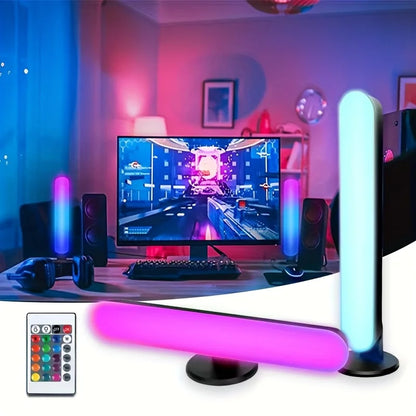 1/2 Stück LED Desktop Smart RGB Licht Bars mit Fernbedienung – 16 Farben USB Nachtlicht für Gaming, Büro, Party & TV Hintergrund