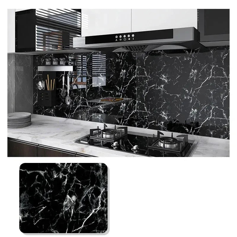 Wasserdichte Marmor Vinylfolie 60cm - Selbstklebende Tapete für Bad & Küche - FUXLShop
