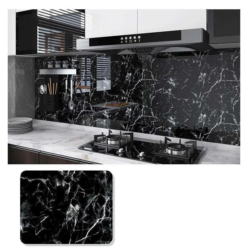 Wasserdichte Marmor Vinylfolie 60cm - Selbstklebende Tapete für Bad & Küche