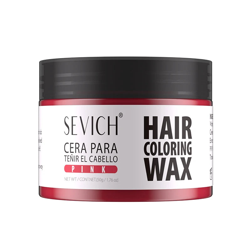 Sevich pink temporary hair coloring wax, 50g, perfect for styling, easy to wash out, ideal for kids and adults.
