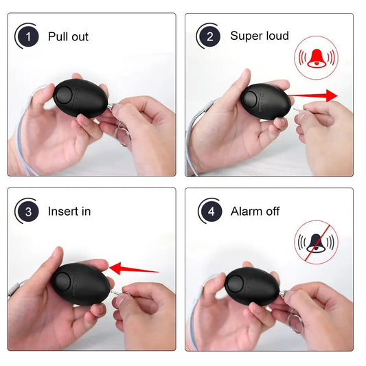 Günstiger Selbstverteidigungsalarm, 120 dB, für Mädchen und Frauen, Sicherheit, persönliche Sicherheit, lauter Schrei, Schlüsselanhänger, Notfallalarm - FUXL-Shopify 