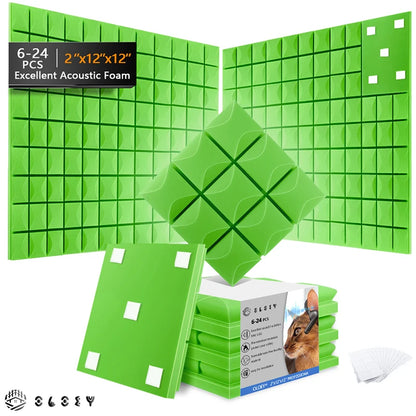 6/12/24 Stück Akustikpaneele selbstklebend – Schaumstoff zur Schalldämmung - FUXL-Shopify 