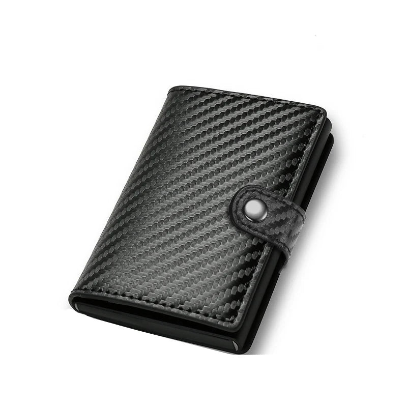 Carbon Fiber Geldbörse Männer – Ultradünne RFID-Blocker Kreditkartenhalter aus Metall  Slim Pop-Up Design  Schwarz - FUXL-Shopify 