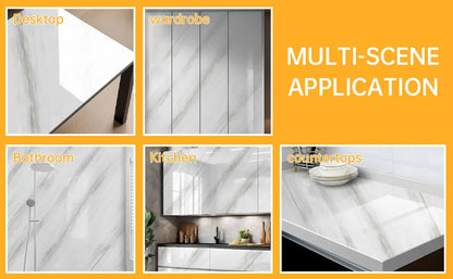 Wasserdichte Marmor Selbstklebende Tapete 40cm - PVC Wandaufkleber für Bad & Küche