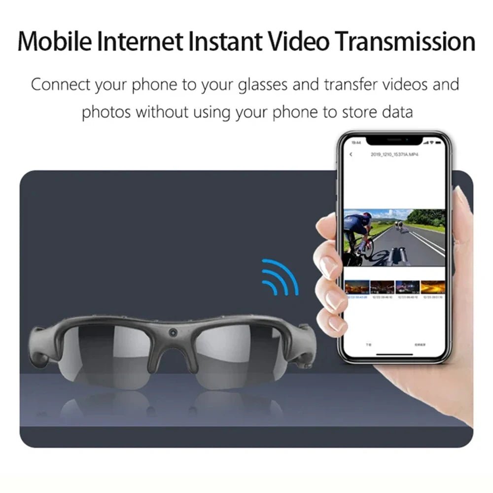 HD 1080P WIFI Polarisierte Linse Sport Sonnenbrille Mit Kamera Funktion Outdoor Motorrad Fahren Sonnenbrille Kamera Audio Aufnahme