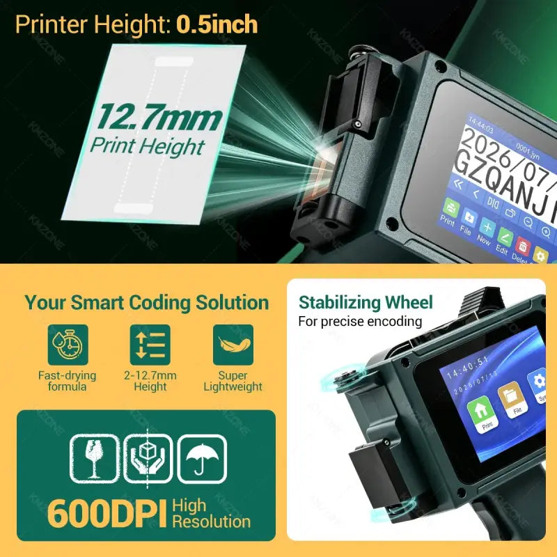 Tintenstrahldrucker - Tintenstrahldrucker – Tragbarer Mini – Bluetooth Handheld Codierer für Verfallsdatum, Chargennummer & Logo | FUXLShop