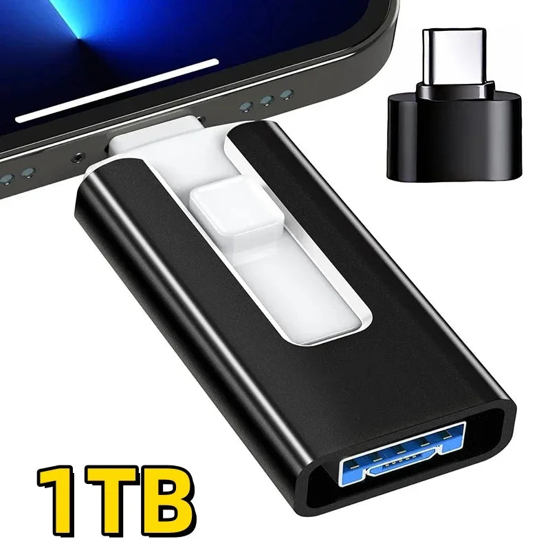4-in-1 USB-Stick für iPhone, iPad, Android & PC – USB 3.0, 256 GB bis 2 TB