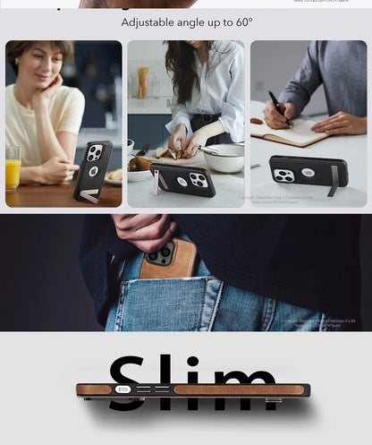 Luxus PU Leder Handyhülle mit Standfuß für iPhone - FUXL-Shopify 