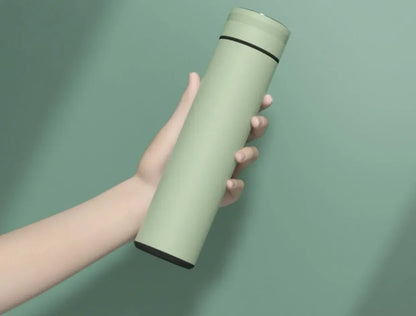 Thermoskanne 500ml LED-Temperaturanzeige Edelstahl Vakuumisoliert Outdoor Trinkflasche Geschenk - FUXLShop