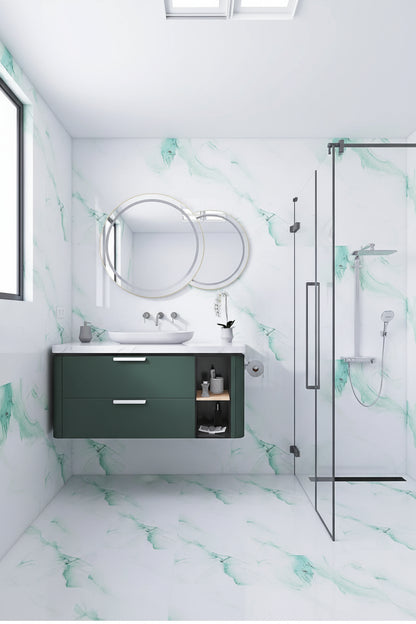 Wasserdichte Marmor Vinylfolie 60cm - Selbstklebende Tapete für Bad & Küche