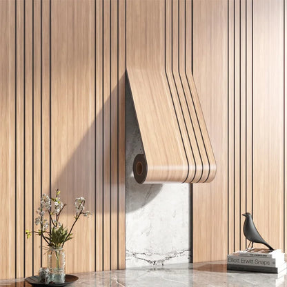 Selbstklebende Wandtafel mit Holzmaserung – Verdickter Schaumstoff, Schalldämmend, Vinyl, wasserdicht & abnehmbar – Heimdekorationsaufkleber
