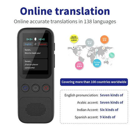 Sprachübersetzer S80 – 138 Sprachen, WiFi & Offline, Fotoübersetzung, Touchscreen