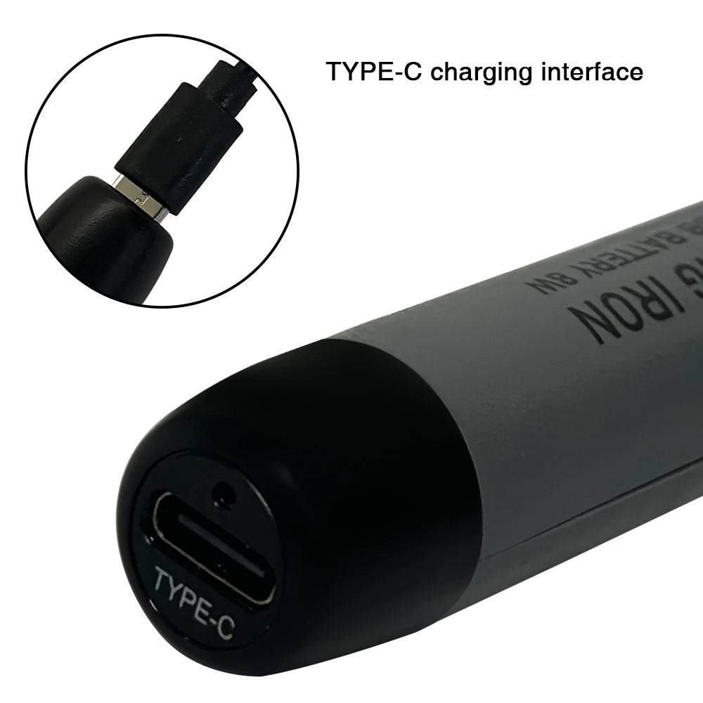 USB-Lötkolben Mini-Lötkolben-Set, tragbar, für den Haushalt, Typ-C-Schnittstelle, 800 mAh Akku, einstellbare Temperatur - FUXL-Shopify 