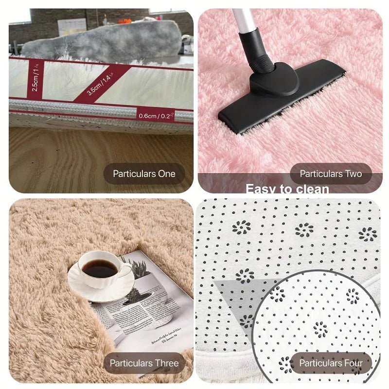 Vikamal iving Zimmer Teppiche für Schlafzimmer Wohnkultur in mehreren Farben Teppiche ultra weiche Plüsch Faux langlebig & maschinen wasch bar Flur