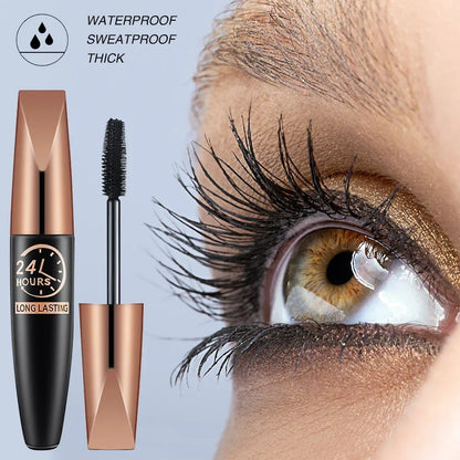 5D Wasserdichte Mascara Verlängert Wimpern Verlängerung Schwarz Seide Faser Mascara Weibliche Make-Up Kosmetische Wasserdichte Mascara - FUXL-Shopify 