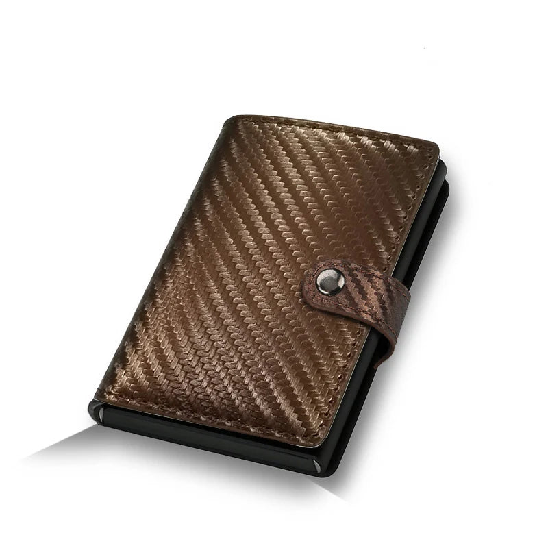 Carbon Fiber Geldbörse Männer – Ultradünne RFID-Blocker Kreditkartenhalter aus Metall  Slim Pop-Up Design  Schwarz - FUXL-Shopify 