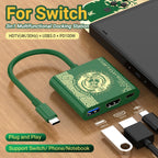 3-in-1 USB-C Hub – HDMI 4K, PD 100W Schnellladung & USB 3.0 für Switch, MacBook & Laptop